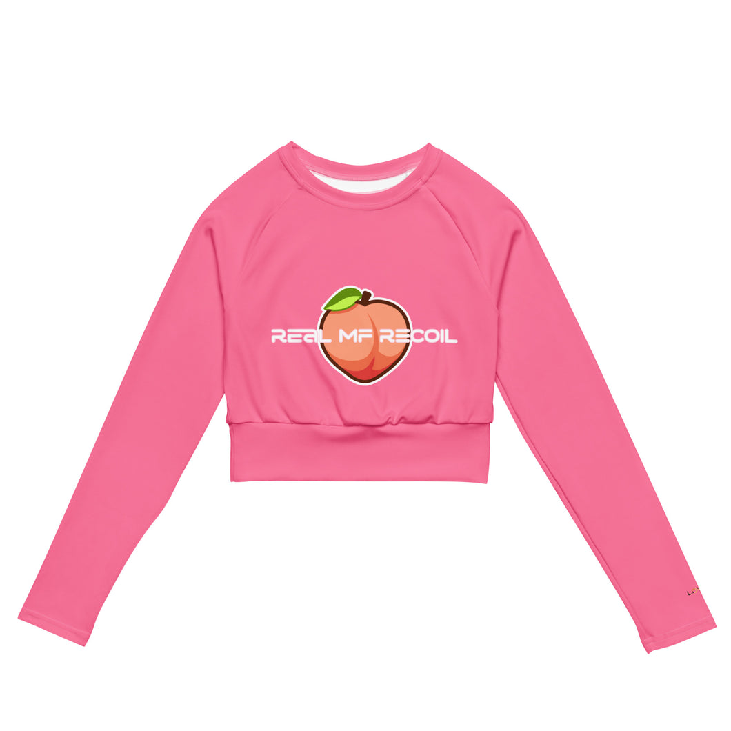 Recoil long-sleeve crop top