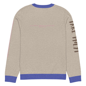 Knitted crew neck Calculated sweater