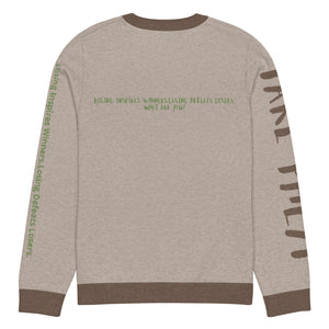 Knitted crew neck Calculated sweater