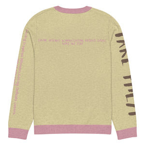 Knitted crew neck Calculated sweater