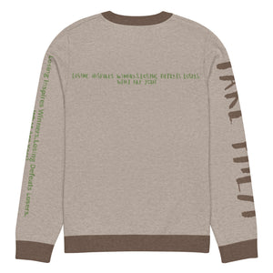 Knitted crew neck Calculated sweater