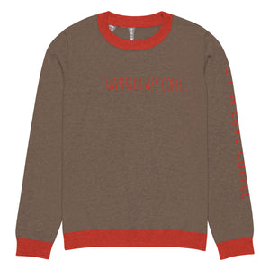 Knitted crew neck Coffee sweater