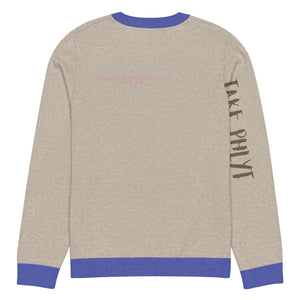 Knitted crew neck Calculated sweater