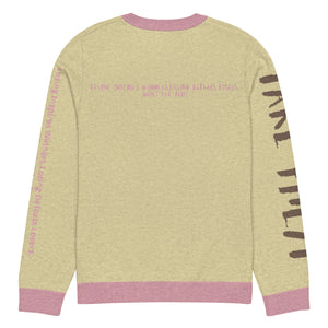 Knitted crew neck Calculated sweater