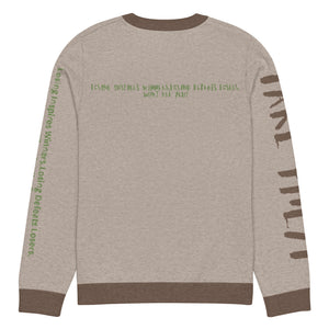 Knitted crew neck Calculated sweater