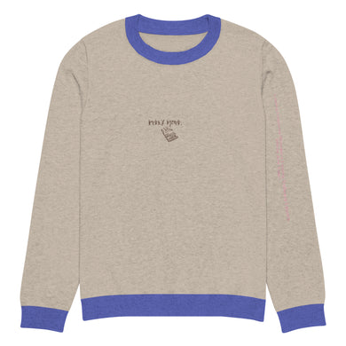 Knitted crew neck Calculated sweater