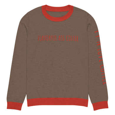 Knitted crew neck Coffee sweater