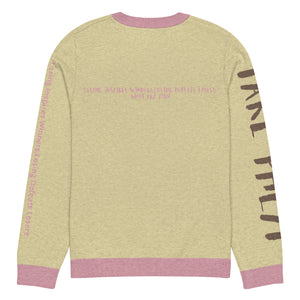 Knitted crew neck Calculated sweater