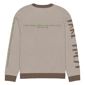 Knitted crew neck Calculated sweater