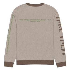 Knitted crew neck Calculated sweater