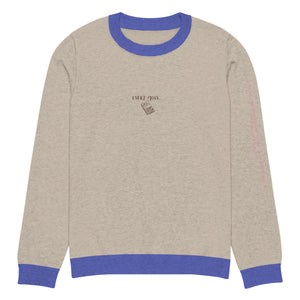 Knitted crew neck Calculated sweater