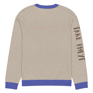 Knitted crew neck Calculated sweater