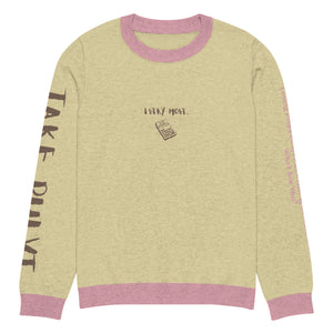 Knitted crew neck Calculated sweater