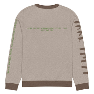 Knitted crew neck Calculated sweater