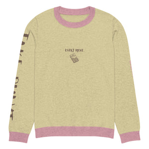 Knitted crew neck Calculated sweater