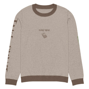 Knitted crew neck Calculated sweater