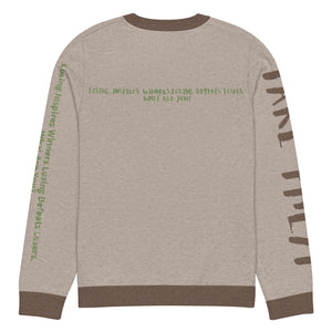 Knitted crew neck Calculated sweater