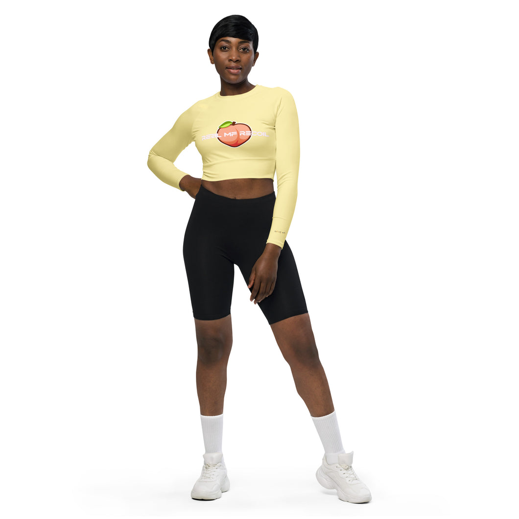 Recoil long-sleeve crop top