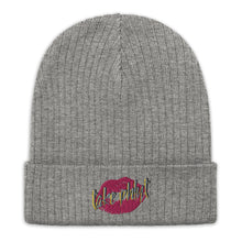 Load image into Gallery viewer, Recycled cuffed Kiss beanie