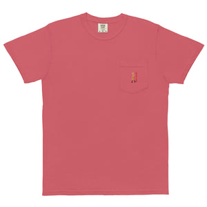 Unisex garment-dyed Clever Boys pocket t-shirt