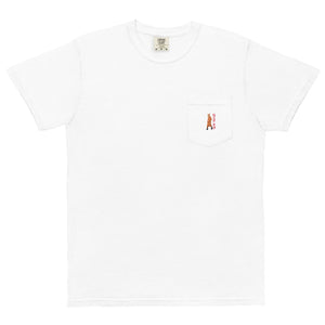 Unisex garment-dyed Clever Boys pocket t-shirt